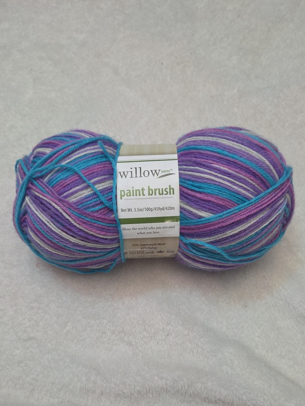 Willow Yarns Variegated Purple & Teal Wool Yarn